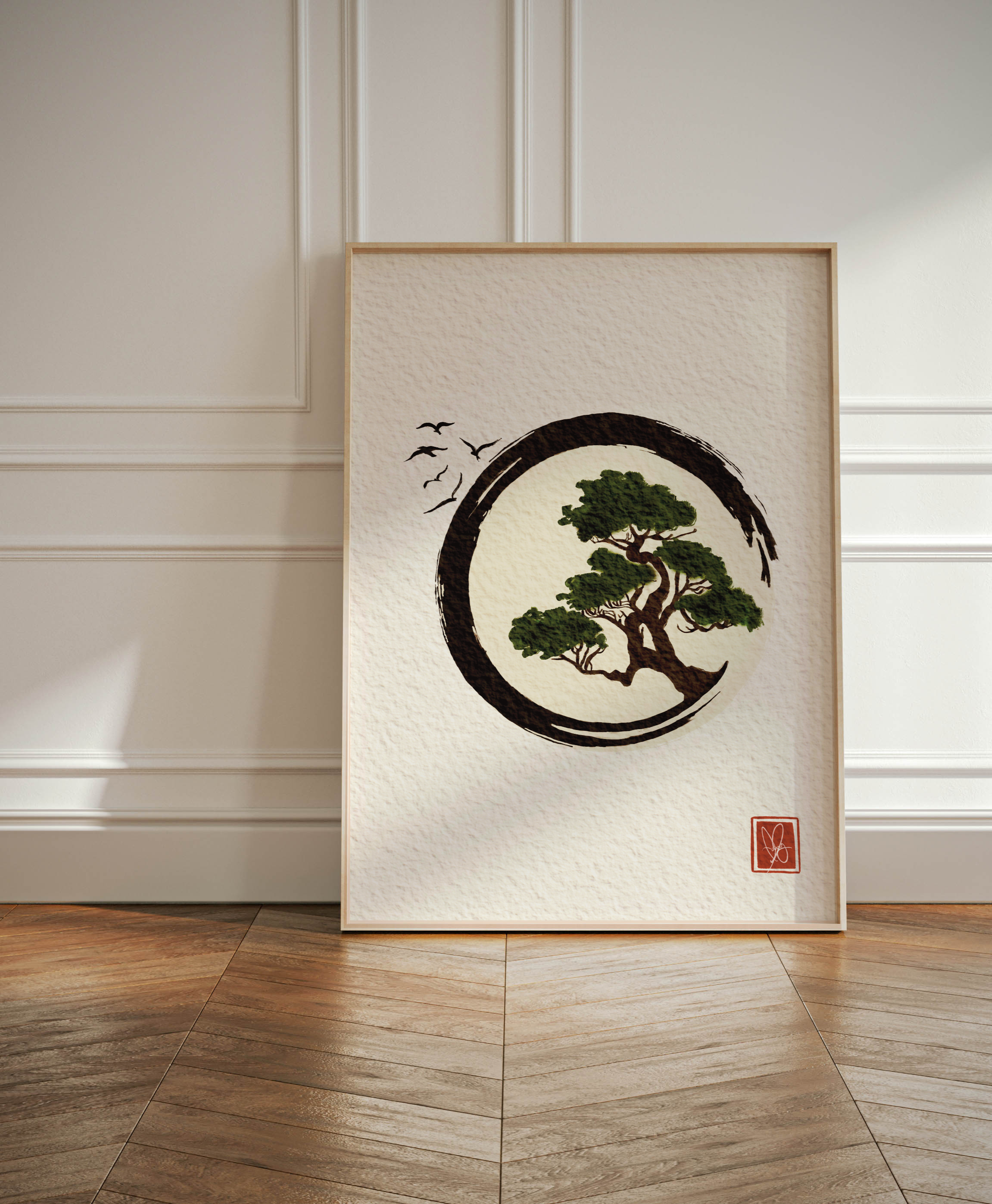 bonsai tree canvas art The Bonsai Print- Oriental Poster| Digital Print – Unwrapped Collections