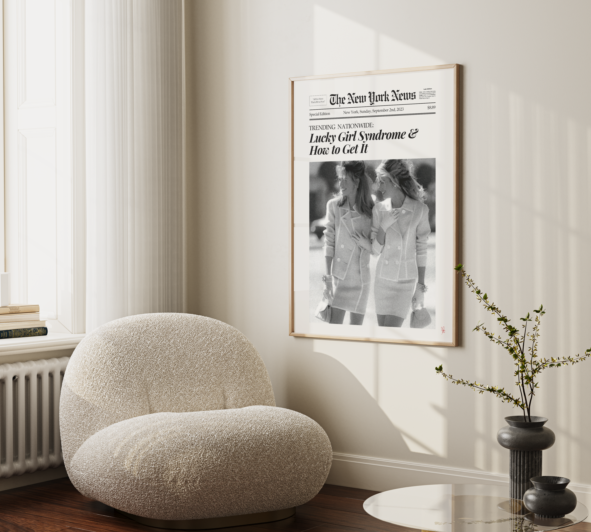 Lucky Girl Syndrome, Living Room Aesthetic Wall Decor, Manifest Positive Affirmations