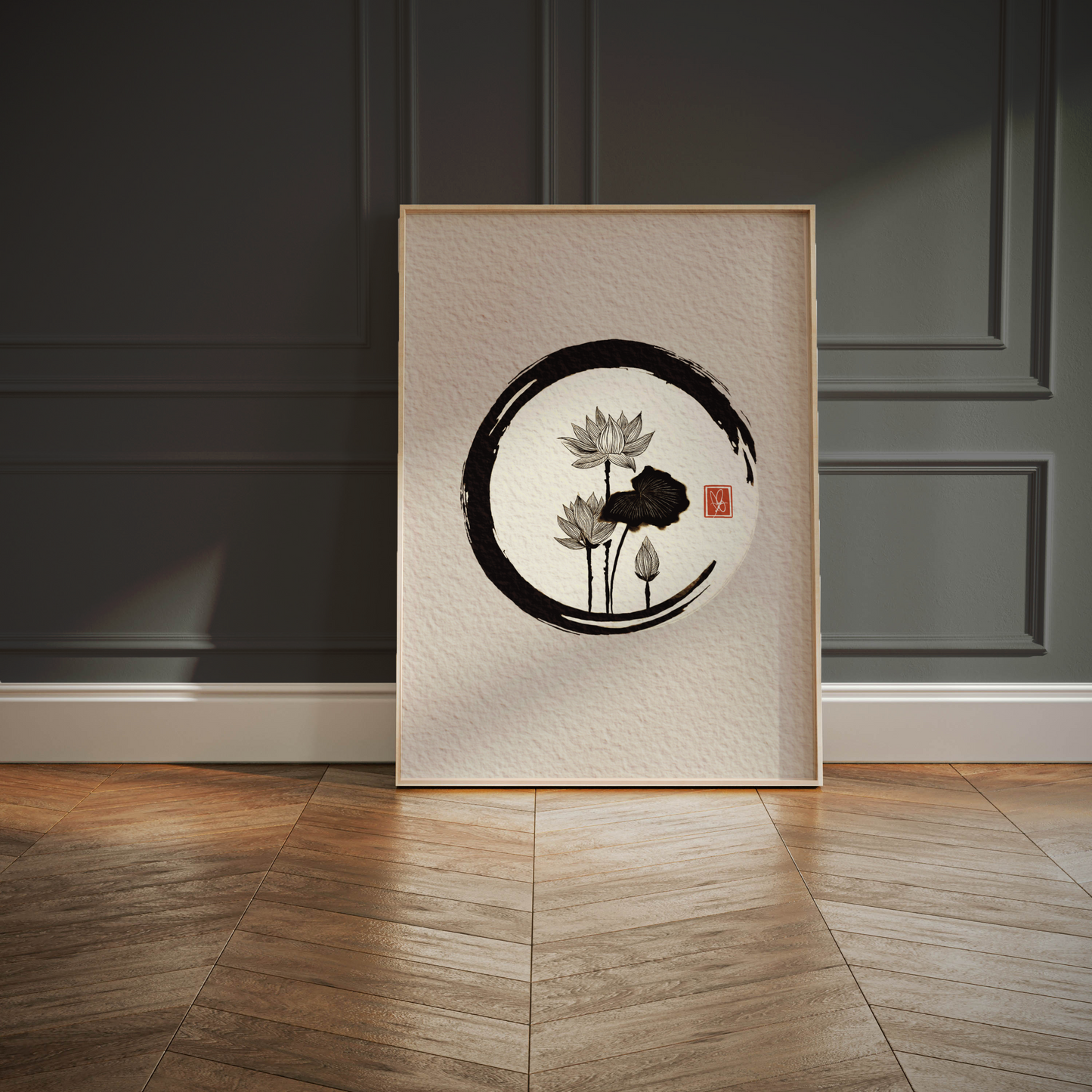 The Flower Print - Calligraphic Oriental | Room Wall Decor