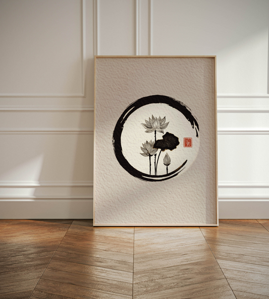 The Flower Print - Calligraphic Oriental | Room Wall Decor