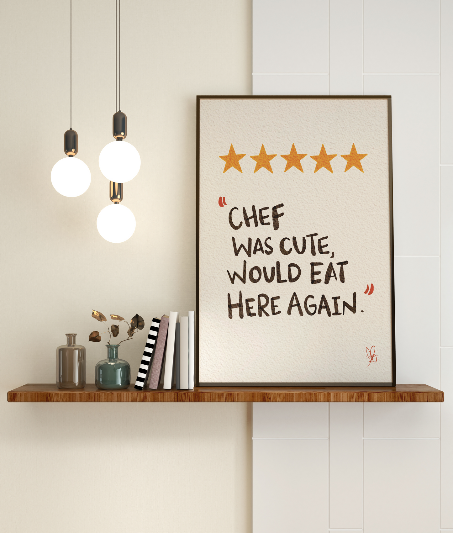 Discover the Playful Watercolor Chef Was Cute, Would Eat Here Again - Hand-Drawn 5-Star Rated Poster! Shop Now for Quotes, Digital Prints, Wall Decor, Wall Art, and Posters, brimming with vivacious charm