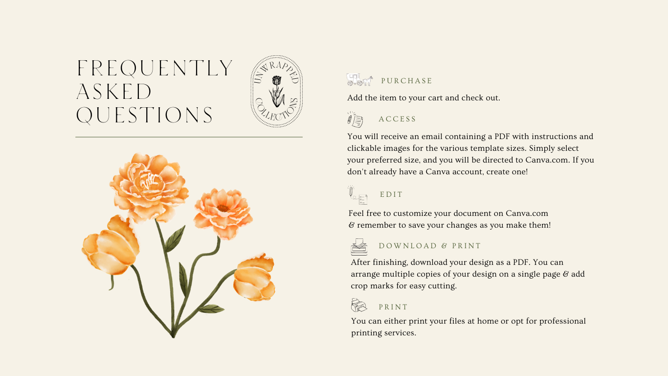 Bow Collection: Let's Eat, Serif | Editable Template (Canva)