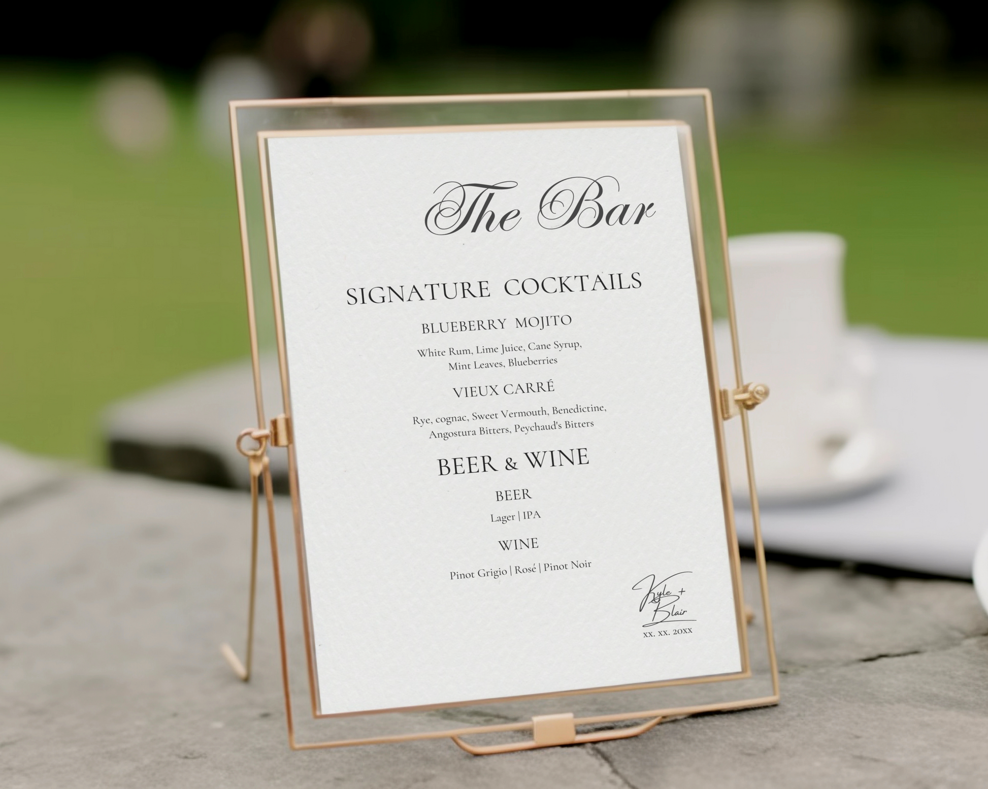 Editable Canva Bar Menu for Weddings: Customizable DIY Template, Wedding Bar Sign, Editable Menu, Canva Template, Wedding Reception Decor, Printable Bar Menu