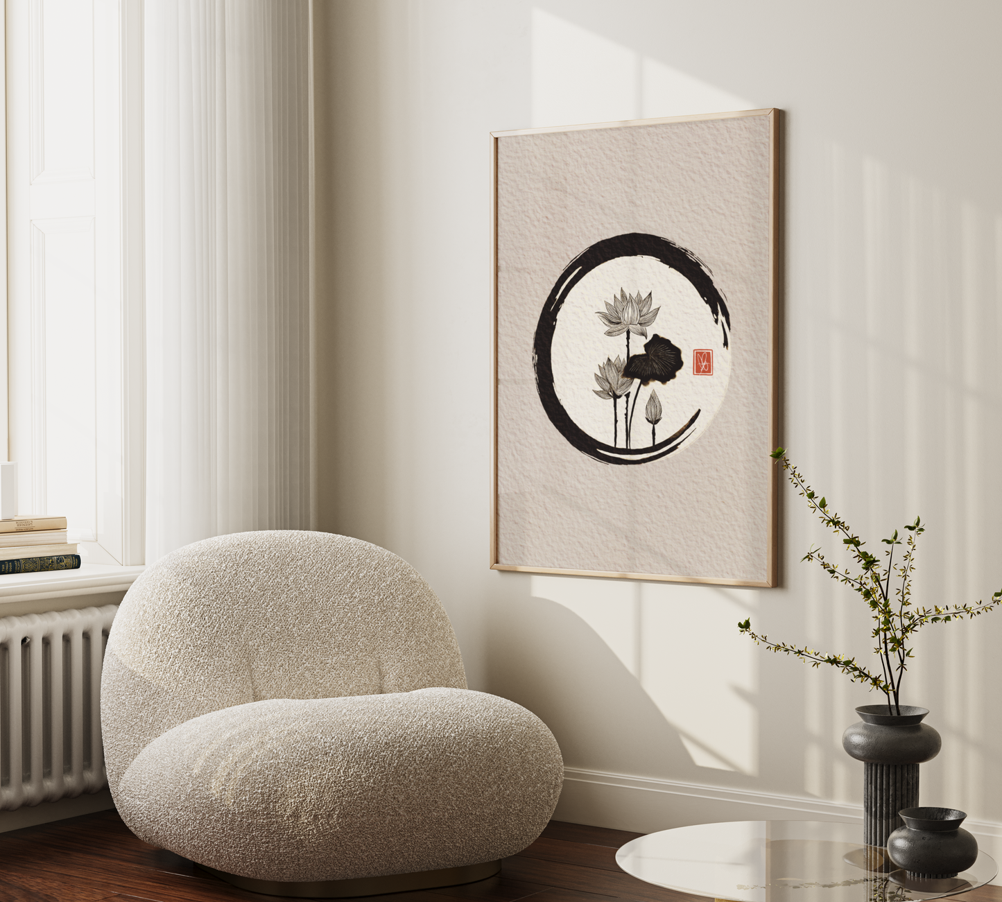 The Flower Print - Calligraphic Oriental | Room Wall Decor